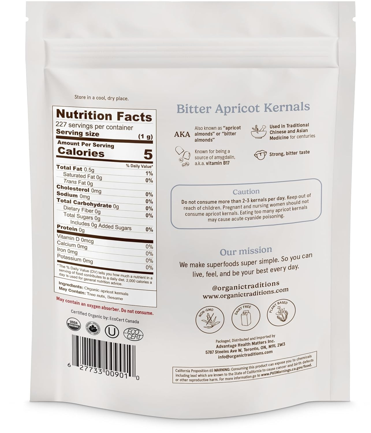 Organic Apricot Seeds Organic Bitter Apricot Kernels, Non-Gmo Vegan Apricot Seed