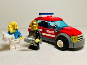 LEGO City 60002 Fire Truck, 60001 & 30221 Fire Cars, 4427 Fire ATV 99% Complete!