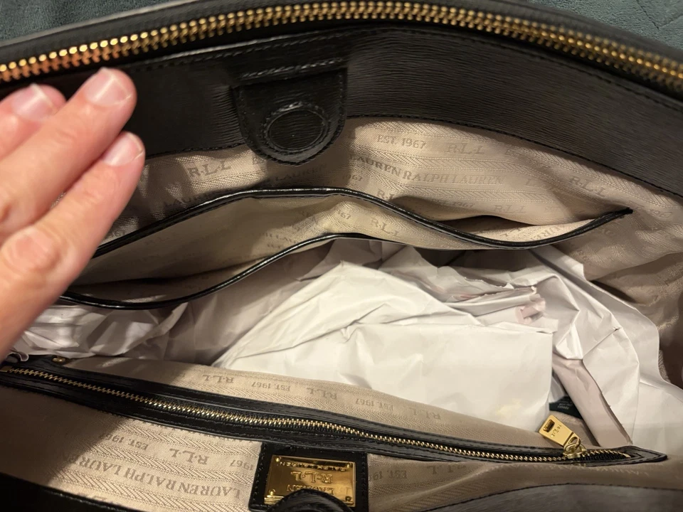 Bolso Cartera Convertible LAUREN RALPH LAUREN Cuero Negro-BONITO Foto 4 de 4