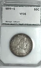 1899-S Barber Half Dollar :  Very Fine +  VF+
