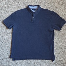 Tommy Hilfiger XL Navy Blue Classic Fit Short Sleeve Logo Polo Shirt