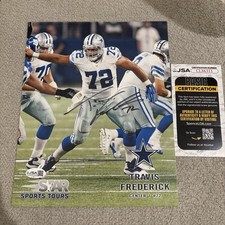 Travis Frederick Signed 8x10 Photo Autograph Dallas Cowboys JSA COA NFL