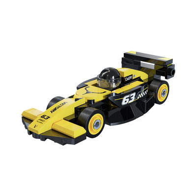 C55107W CaDA Kunststoffsteine Mini gelb Rennbahn Rennwagen - 70 Stück