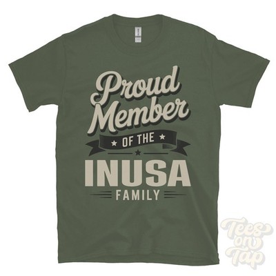 STOLZES MITGLIED DER INUSA FAMILIE T-SHIRT Nachname Nachname Erbe Abstammung