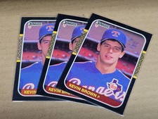 1987 Donruss #627 Kevin Brown Rookie Card RC Texas Rangers MLB QTY. rookie card picture