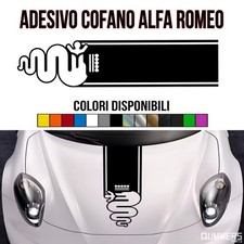 ADESIVO COFANO ALFA ROMEO - Giulietta MiTo Giulia 147 - Fascia Biscione Tuning