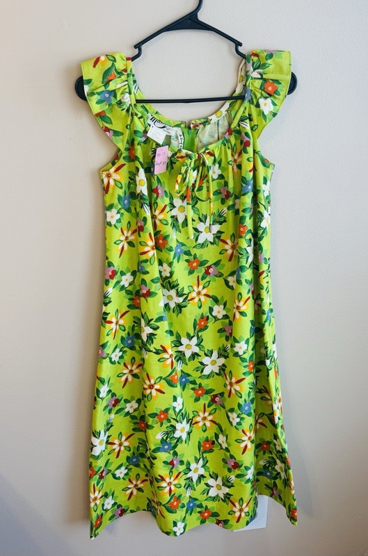 Vintage 60s 70s Mildreds of Hawaii Midi Dress Floral Sleeveless  Size S/M