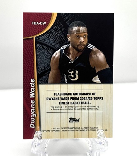 2024-25 Topps Finest Dwyane Wade Blue Xfractor Auto #62/99 - Picture 2 of 2