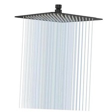 Large Rain Shower Head, Luxury Square 12 Inch Oil Rubbed Bronze Matte Black 