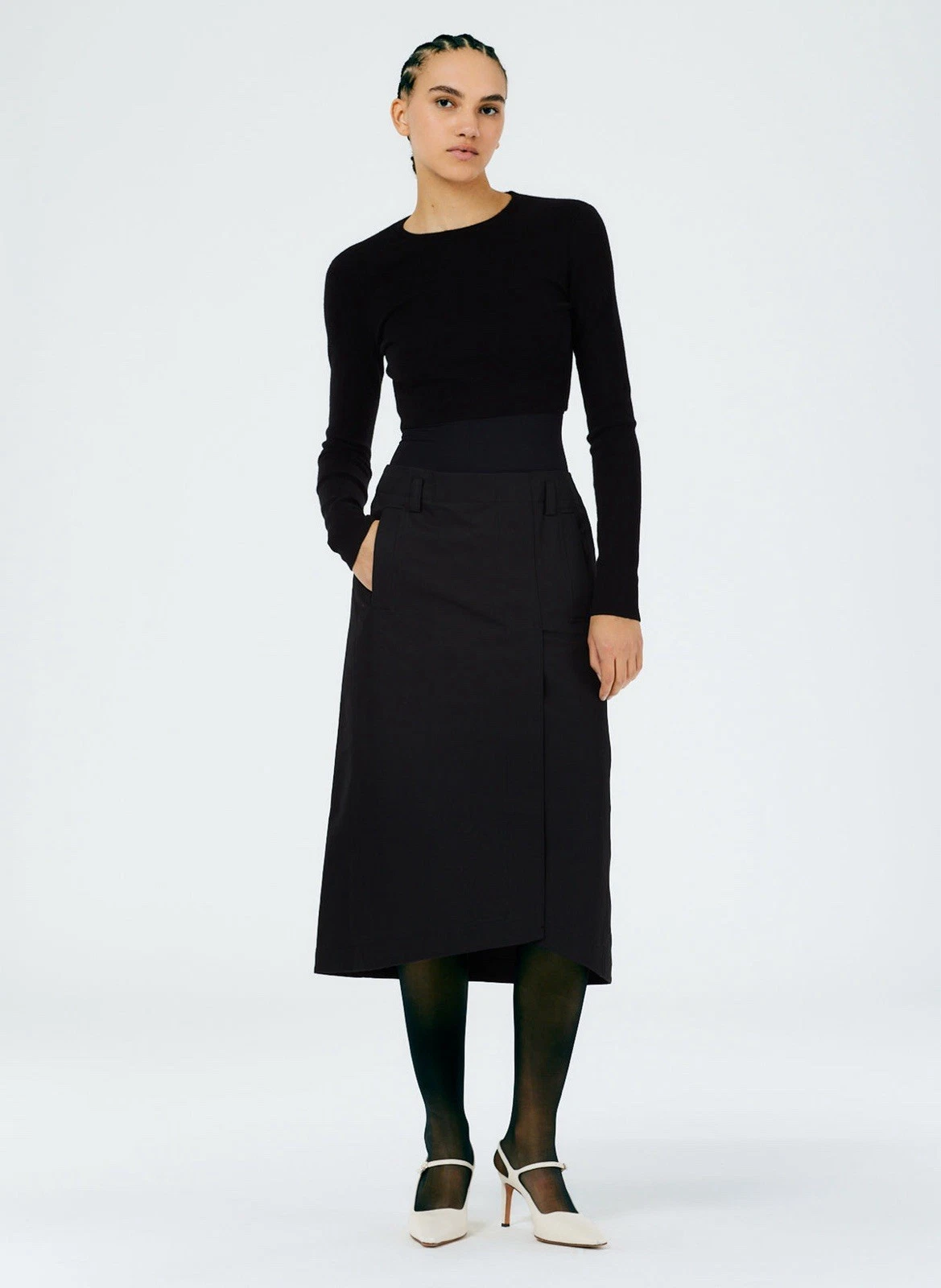 Tibi Sculpted Cotton Pitched Skirt
Opens in a new window or tab