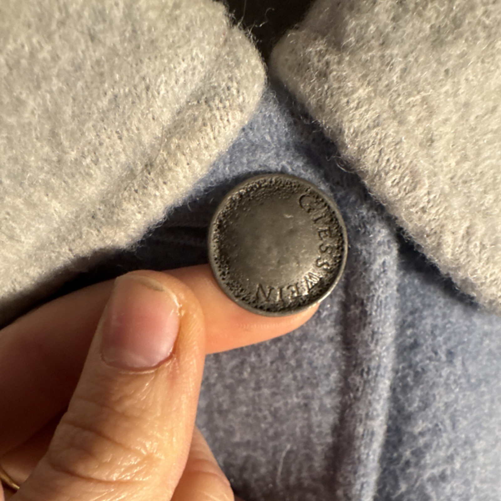 Giesswein Light Blue Collared Button Jacket with … - image 3