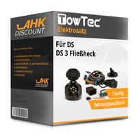 für DS 3 FließHeck 04.2015-07.2019 Towtec Elektrosatz 7Polig Fahrzeugspezifisch