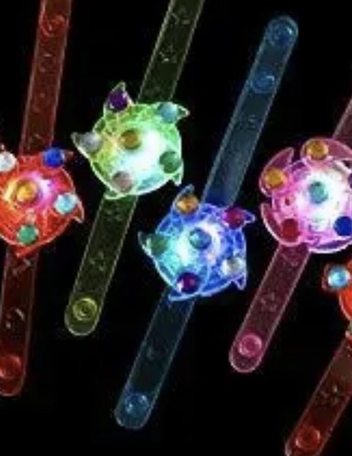 Kids Party Favors 54 pack Goodie Bag Stuffers LED Light Up Fidget Bracelet - 第 2/4 張圖片