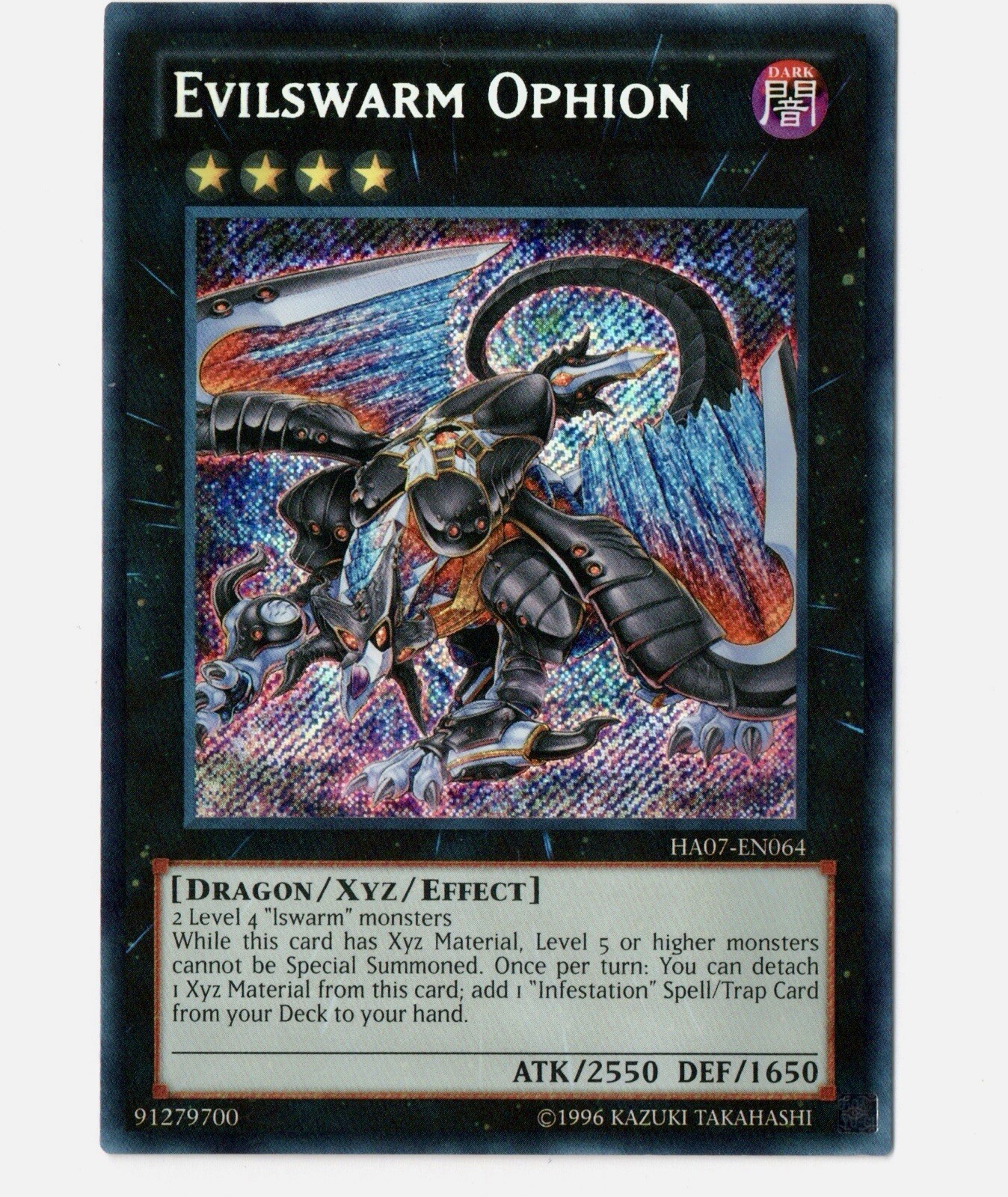 Evilswarm Ophion HA07-EN064 Hidden Arsenal 7: Knight of Stars 1st