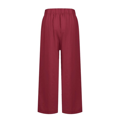 Summer Womens Ladies Cotton Linen Loose Casual Harem Pants Drawstring Trousers - Picture 13 of 34