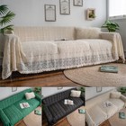 Tassel Crochet Sofa Cover Slipcover Protector Settee Throw Armchair Couch Covers