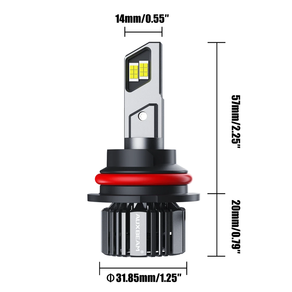 适用于三菱 Montero Sport 2000 - 2004 年 AUXBEAM Canbus 6000K LED 车头灯灯泡 — 第 2/4 张图片