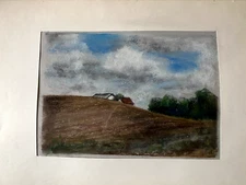 Franz Ehmke *1928-2018 Gdr Painter Pastel Glienicke 29.08.1989 Fields Hills