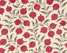 SANDERSON CURTAIN FABRIC DESIGN  Anaar  3.6 METRES Tyrian Cherry COTTON BLEND
