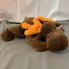 Ty Beanie Antlers Pillow Pals 14" Stuffed Animal Brown Orange Antler Vintage.