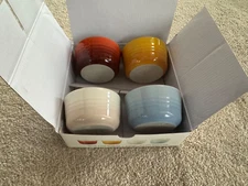 LE CREUSET ELEMENTS COLLECTION SET OF 4 MINI RAMEKINS, NIB, 100 ML, 3" ROUND