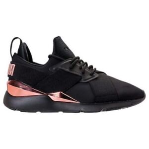 puma muse satin nere e rosa