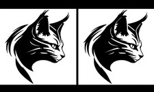 Wildcat Rendering 2 Vinyl Decals Car Truck Window Tablet Laptop Tumbler Notebook
