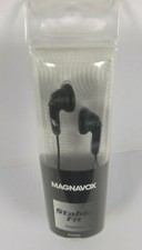 Magnavox Stable Fit Dynamic Silicon Stereo in Ear Headphones Black MHP4820