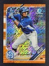 Esteury Ruiz 2019 Bowman Chrome 1st Orange Shimmer Refractor 18/25 ATHLETICS