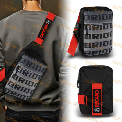 JDM Gradation Crossbody Shoulder Bride Bag With Red Recaro JDM Straps Backpack