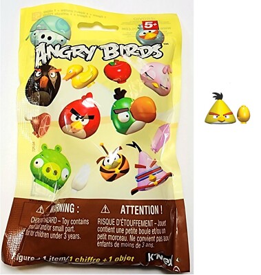 Angry Birds K'Nex Series 2 Blind Figure FACTORY SEALED Bag - Yellow with egg