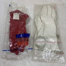 Lot of 2 Vintage Ladies White  Red Driving Gloves JC Penney  s Gaymode Nylon