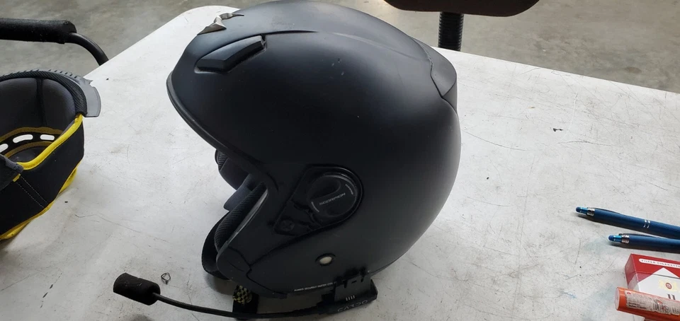 Scorpion Helmet. Size M, 7  1/8 to 7  1/4.Pre owned.Slight wear. With microphone - Image 2 of 4