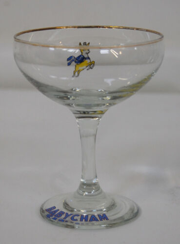 Vintage Retro 1970 Babycham Glass Yellow Fawn Deer Bar Advertising Party Glasses - Picture 4 of 7