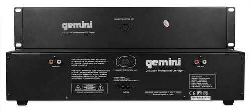 Reproductor multimedia de CD/MP3 Gemini CDX-2250i Pro DJ de dos cubiertas con USB - Imagen 3 de 6
