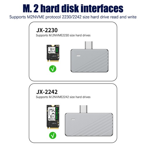M.2 NVMe 2230 2242 SSD Enclosure USB-C Adapter Type-C 10Gbps USB3.2 Gen2 - Picture 12 of 14