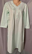 MISS ELAINE AQUA LONG SLEEVE NIGHTGOWN P/S