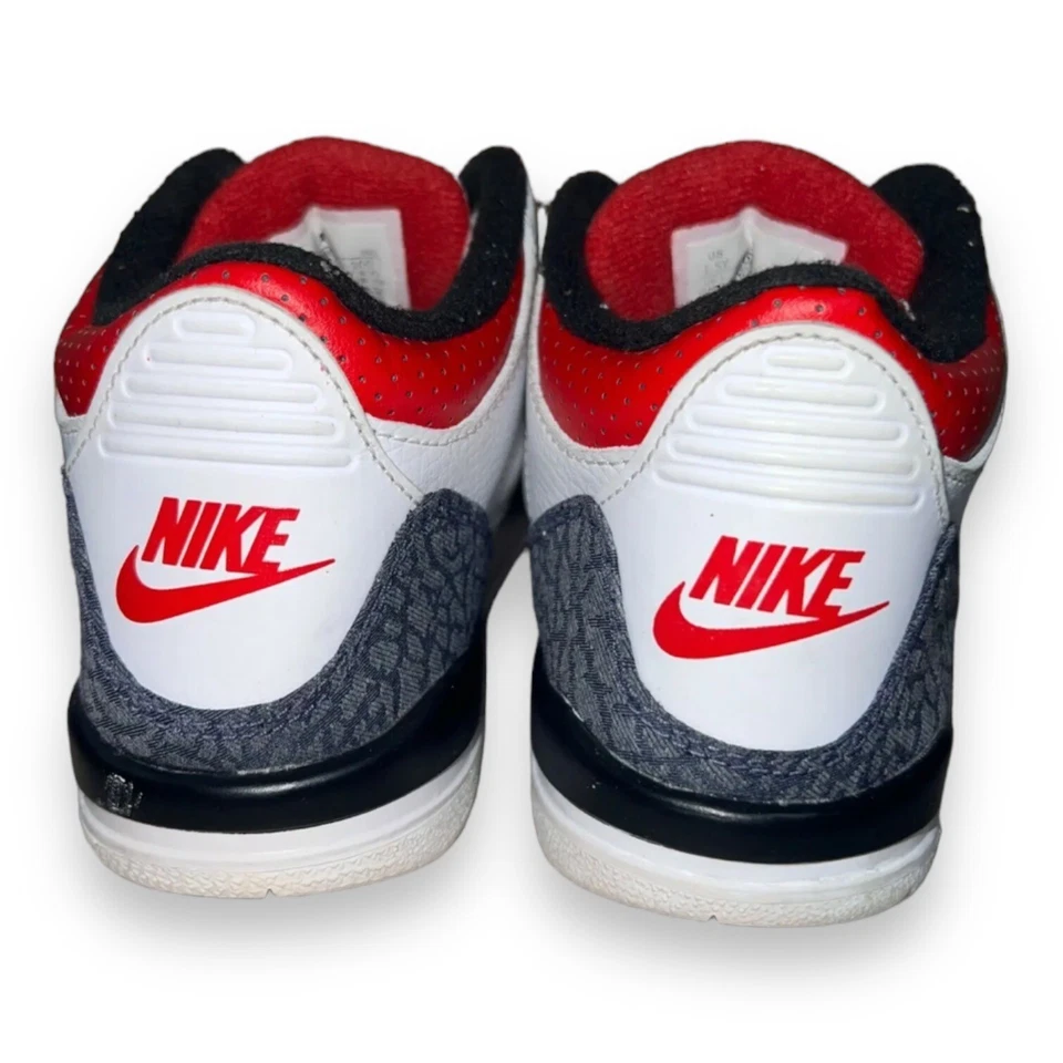 Air Jordan 3 Retro Denim SE PS 'Fire Red' DB0443-100 Youth 1.5 - Image 4 of 4