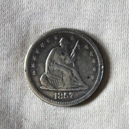 1857-P Seated Liberty Quarter (25c) - Higher Quality Coin!
