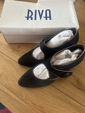 1940s Style Black Buckle Shoe By Riva - Size 40 (7)