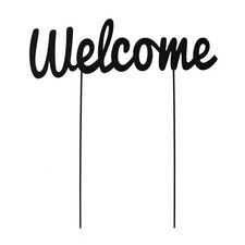 Metal Letter Welcome Yard Sign with Stake Outdoor Garden Decorations