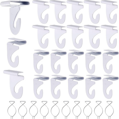 OALEN 20 Drop Ceiling Hooks for Classrooms & Offices, White Heavy Duty Ceiling H