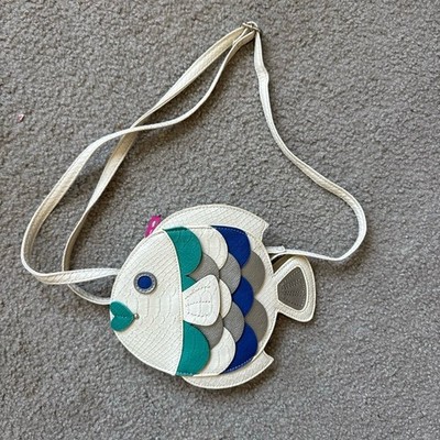 Lily Bloom Crossbody Bag Fish Design Layered Scales Adjustable Strap