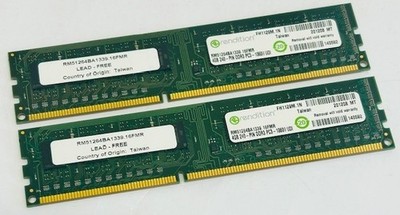 8GB Kit (2 x 4GB) Rendition RM51264BA1339.16FMR PC3-10600 DDR3 Computer Arbeitsspeicher