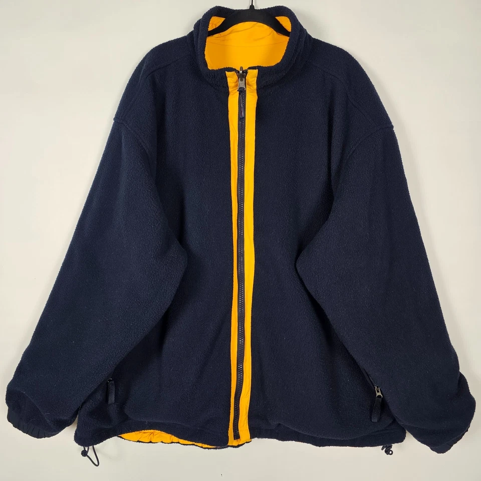 复古 Y2K Sonoma 运动双面尼龙男式 2XL 长袖全拉链夹克 — 第 3/4 张图片