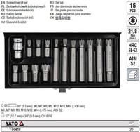 Yato Bitsatz Ribe M6-M14 15 Tlg. Im Metallkasten Kasten YT-0419
