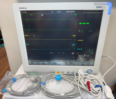 Mindray DPM 7+ Multi-Parameter Patient Monitor W/ module & cables (F517)