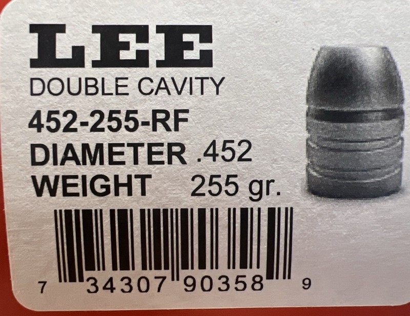 Lee 2 Cavity Bullet Mold 452-255-RF 45 ACP 45 Long Colt 255gr .452 dia 90358 New