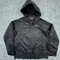 Grundens Womens XL Weather Watch Black Hooded Rain Jacket Waterproof Fishing