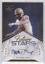 2021 Leaf Ultimate Draft Future Stars Gold 42/50 Hunter Long #FS-HL1 Auto uk2